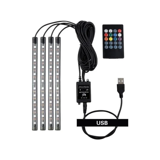 Vendor Tuning USB Ayak Altı Sese ve Müziğe Duyarlı Kumandalı LED