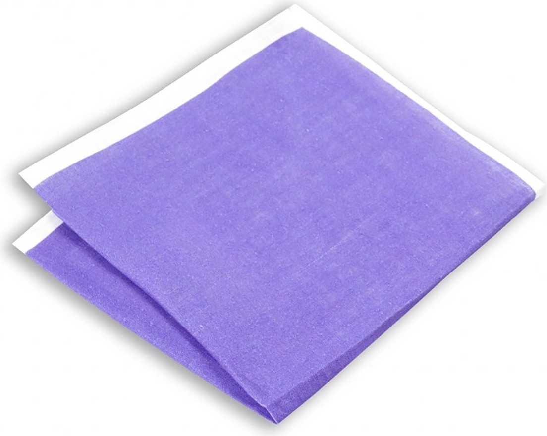 1001 Kravat Mor Renkli 33X33 cm Ölçülerinde Keten Cep Mendili görsel 2