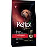 Reflex Plus Kuzulu Orta ve Büyük Irk Yaşlı Köpek Maması 3 kg