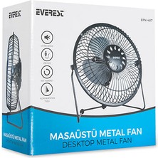 Everest Efn-487 6` Masaüstü Metal Siyah Usb Fan