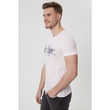 Lee Cooper Erkek Pembe Bisiklet Yaka T-Shirt