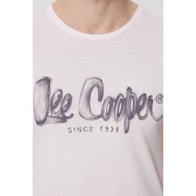 Lee Cooper Erkek Pembe Bisiklet Yaka T-Shirt