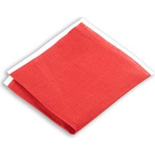 1001 Kravat Kiremit Renkli 33X33 cm Ölçülerinde Keten Cep Mendili
