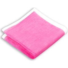 1001 Kravat Pembe Renkli 33X33 cm Ölçülerinde Keten Cep Mendili