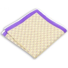 1001 Kravat Mor Desenli 33X33 cm Ölçülerinde Keten Cep Mendili