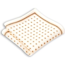 1001 Kravat Kahverengi Desenli 33X33 cm Ölçülerinde Keten Cep Mendili