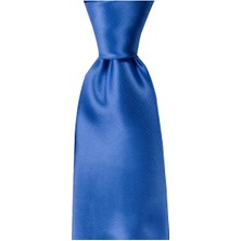 1001 Kravat Mavi Renkli 8 cm Genişliğinde Saten Kravat