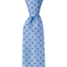 1001 Kravat Açık Mavi Desenli 8 cm Genişliğinde Kravat