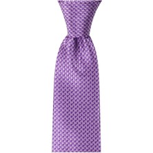 1001 Kravat Lila Desenli 8 cm Genişliğinde Kravat