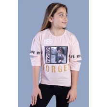 Toontoy Kids Toontoy Kız Çocuk Kolları Kesik Detaylı Baskılı Tişört