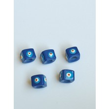 Livza Bijuteri Akrilik Nazar Boncuğu 5 Adet Lacivert Renk