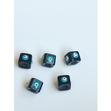 Livza Bijuteri Akrilik Nazar Boncuğu 5 Adet Siyah Renk