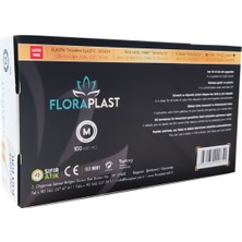 Floraplast Glove L Beden Tpe/pe Poşet Siyah Elastik Eldiven 100 Adet