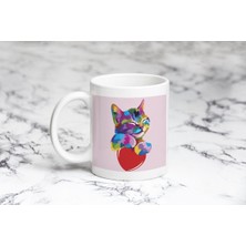 Pazariz Kalpli Miyav Renkli Kupa Bardak