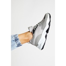 Tonny Black Tonnyblack Unisex Spor Ayakkabı Gri Suni Deri Düz Taban Kadınlar İçin Rahat Tasarım