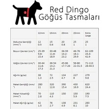Red Dingo Fang It Desenli Turuncu Köpek Göğüs Tasması 25MM