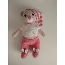 Oyuncak Park Süslü Ayıcık Amigurumi Organik Oyuncak