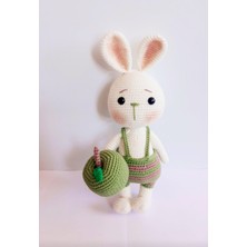 Oyuncak Park Tavşan Sunny ve Elması Amigurumi Organik Oyuncak