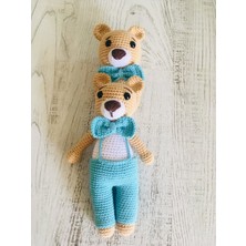 Oyuncak Park Zeze Ayıcık ve Çıngırak Takım Amigurumi Organik Oyuncak