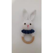 Oyuncak Park Sevimli Tavşan Çıngırak Amigurumi Organik Oyuncak