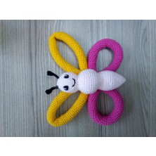 Oyuncak Park Kelebek Çıngırak Amigurumi Organik Oyuncak