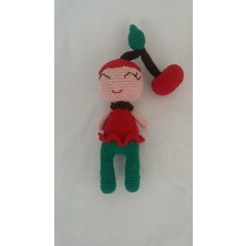 Oyuncak Park Kiraz Kız Uyku Arkadaşı ve Çıngırak Amigurumi Organik Oyuncak