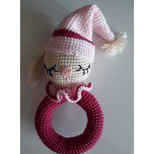 Oyuncak Park Şapkalı Uykucu Tavşan Çıngırak Amigurumi Organik Oyuncak