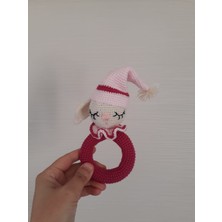 Oyuncak Park Şapkalı Uykucu Tavşan Çıngırak Amigurumi Organik Oyuncak