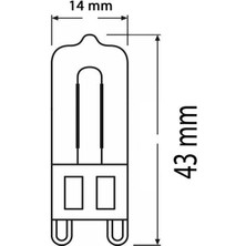 Osram 66740 40W Halopin Fırın Ampul G9 Duy 2700K