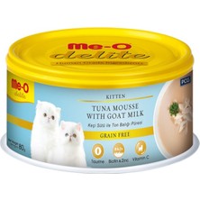 Me-O Delite Tahılsız Keçi Sütlü ve Ton Balıklı Yavru Kedi Konservesi 80 gr