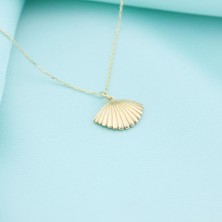 İryum 14 Ayar Altın Deniz Yelpazesi Kolye