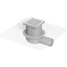 MaxiFlow Izoleli Fileli Paslanmaz Yer Sifonu Yükseklik Ayarlı Süzgeç 10*10 Q70