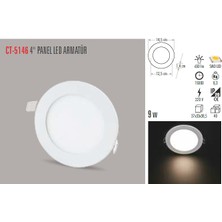 Cata CT-5146 9W/6400K Panel LED Armatür(Beyaz Işık) Cata