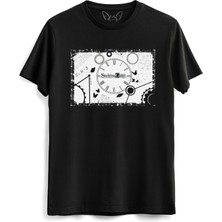 Alfa Tshirt Steins;gate Özel Baskılı Çocuk Siyah Tshirt