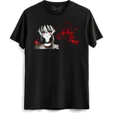 Alfa Tshirt Mirai Nikki Baskılı Çocuk Siyah Tshirt