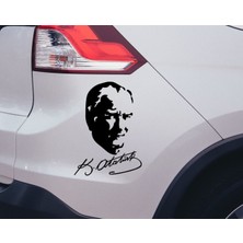 Bk Gift Atatürk Tasarımlı Siyah Araç Sticker-1