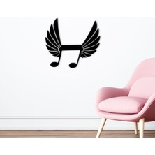Bk Gift Müzik Nota Tasarımlı Ahşap Duvar Süsü-6