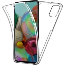 CoverZone Samsung Galaxy M31S 360 Tam Koruma Ön Arka Silikon Kılıf Şeffaf
