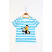 Toontoy Kids Sweater Siyah Yıldız Desenli Taşlı Kadın T-Shirt