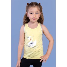 Toontoy Kids Toontoy Kız Çocuk Kuğu Baskılı Atlet