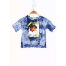 Toontoy Kids Toontoy Kız Çocuk Batik Desenli Dijital Baskılı Tişört