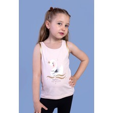 Toontoy Kids Toontoy Kız Çocuk Kuğu Baskılı Atlet