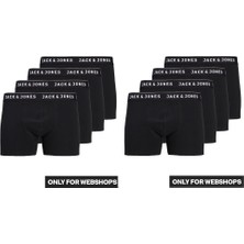 Jack & Jones 8 Li Paket Siyah Erkek Boxer
