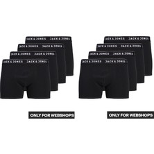 Jack & Jones 8 Li Paket Siyah Erkek Boxer