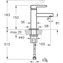 VitrA Sento A42666 Çocuk Lavabo Bataryası, Krom - Sarı