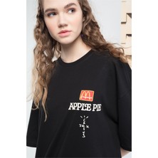 Trendiz Unisex Applepie Cactusjack Tshirt Siyah