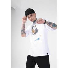 The Champ Paint Bear Tshirt Beyaz