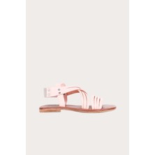 Bueno Shoes Pudra Deri Kadın Düz Sandalet