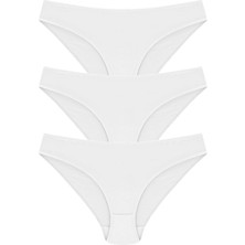 Papatya 6 Adet Beyaz Renk Bikini Külot