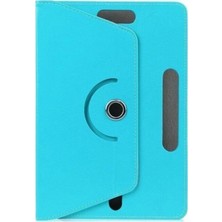 Mobilite Alcatel Smart Tab 7 Wifi 7" Universal Tablet Kılıfı + Ekran Koruyucu + Dokunmatik Kalem Turkuaz